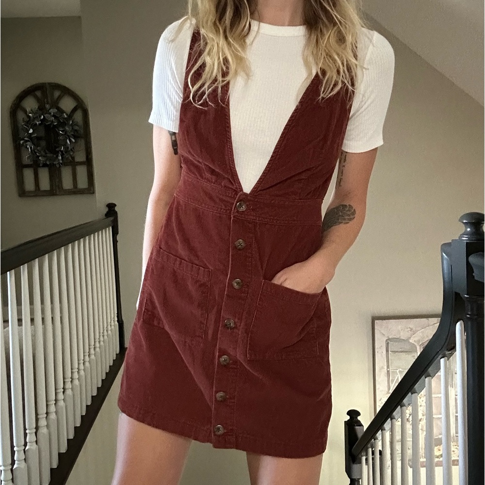 🌑 S O L D 🌑 Rewash Cordoury OverallS Suspender Dress M